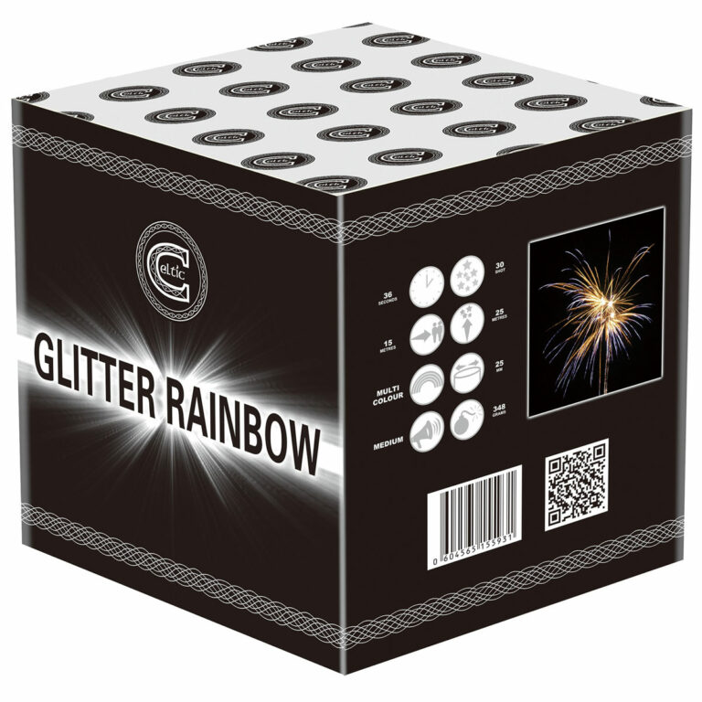 glitter rainbow by celtic fireworks, available at Paul's fireworks