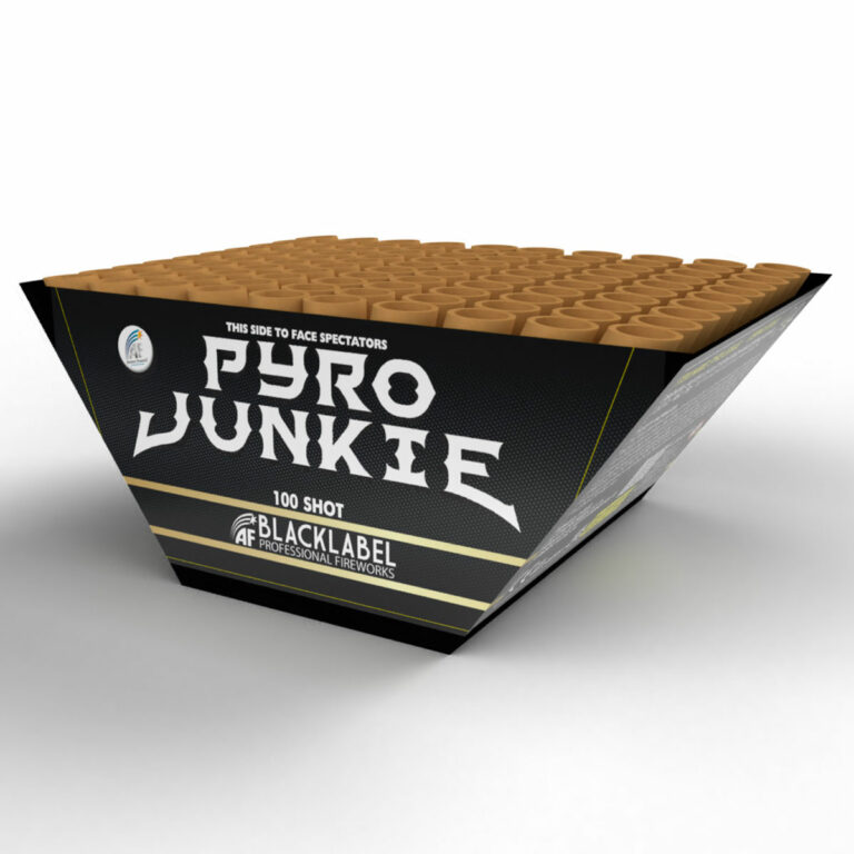pyro junkie by black label fireworks, available at Paul's Fireworks